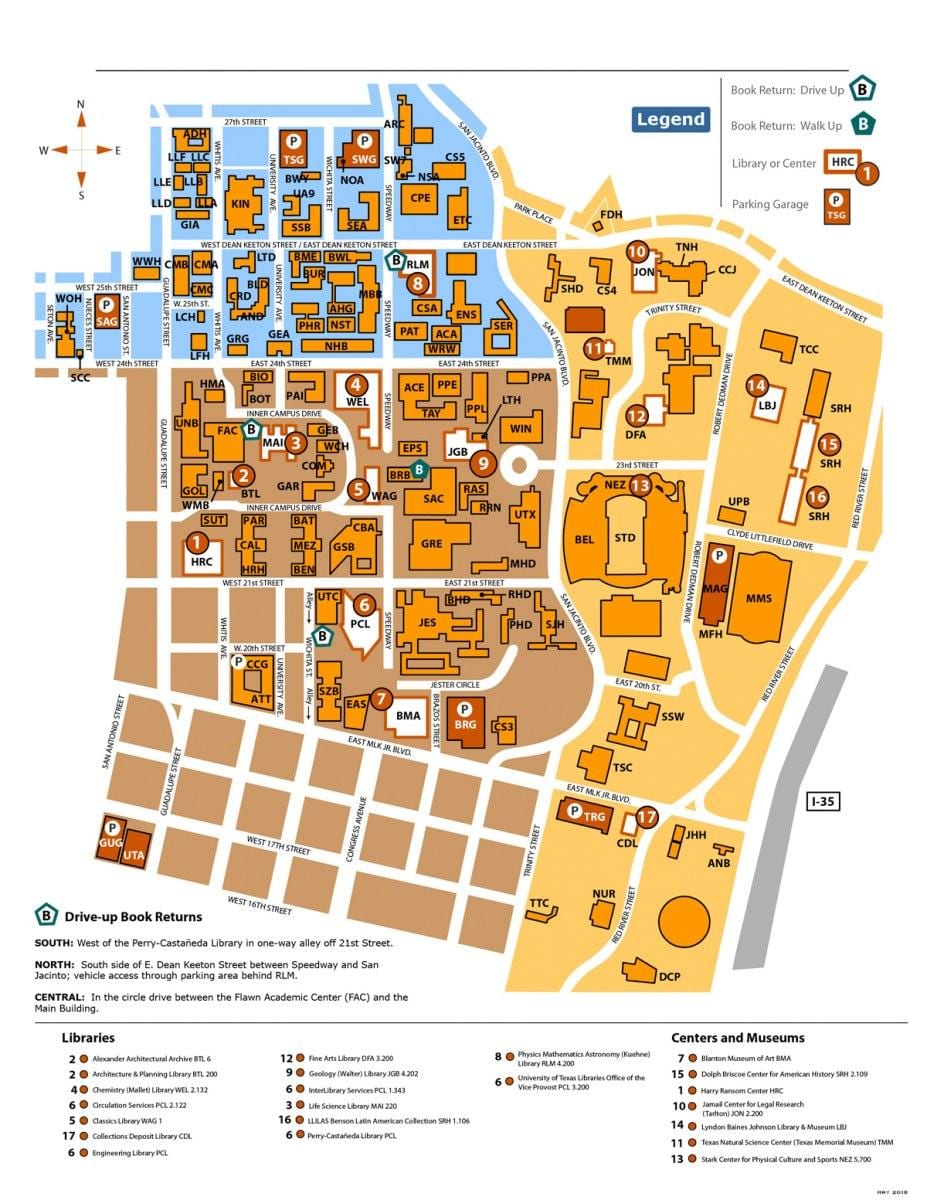 Universität von texas in Austin campus anzeigen